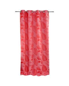 Curtain with rings, polyester, red, 140x260 cm