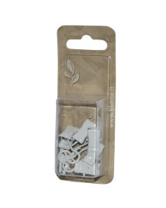 Metal clip with hook, Size: 3cm, Color: White, Material: Metallic