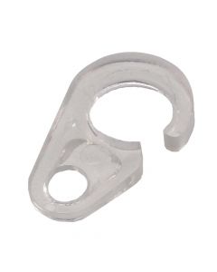 Plastic clip for curtains, Size:Dia.7mm, Color: White, Material: Plastic