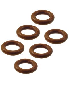 Rings for wooden curtain rod, Size:Dia.11mm, Color: Teak, Material: Wooden