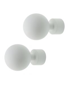 Knobs for metalic rod SFERA, Size: Dia.20mm, Color: White, Material: Metalic