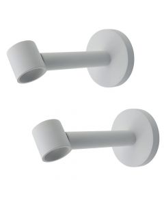 Extensible support for metalic rod, Size: Dia.20mm, Color: White, Material: Metalic