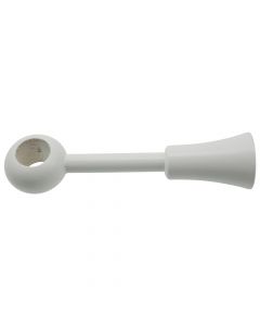 Extensible support for wooden rod, Size: Dia.23mm, Color: White, Material: Wood