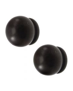 Knobs for wooden rod, PALLA, Size: Dia.28mm, Color: Walnut, Material: Wooden