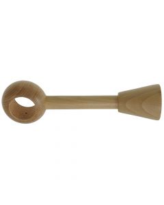 Extensible support for wooden rod, Size: Dia.28mm, Color: Natural, Material: Wood