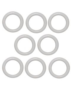 Rings for wooden curtain rod, Size:Dia.45x56mm, Color: White, Material: Wooden