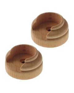 Support for wooden rod, Size: Dia.35mm, Color: Natural, Material: Wood