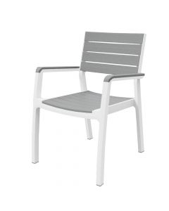 Karrige me krahë Harmony, plastike, gri, 59x60xH86 cm