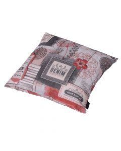 Decorative pillow, Premium, 50%cotton 50% polyester, red, 45x45x12 cm