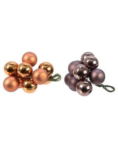 Pile of decorative spheres, glass, various, dia.2 cm