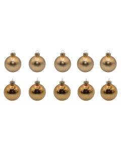 Decorative sphere, glass, bronze, dia 6 cm, 10 pc