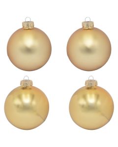Decorative sphere, glass, gold, dia 10 cm, 4 pc
