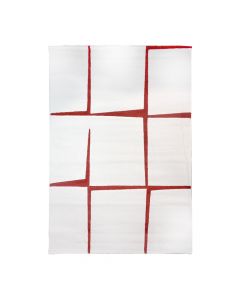 Tapet, heatset, Shuffle, bardhe-kuqe, polipropilen, 160x230 cm