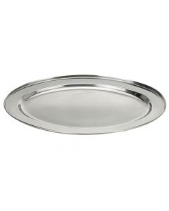 Serving tray, stainless steel, 45x29 cm, silver