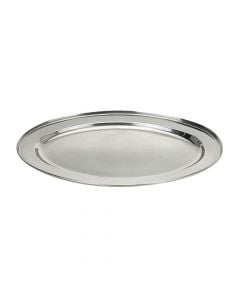 Serving tray, stainless steel, 35x21 cm, silver