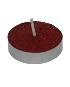 Decorative candle, paraffin, red, H5 cm, 6 pcs