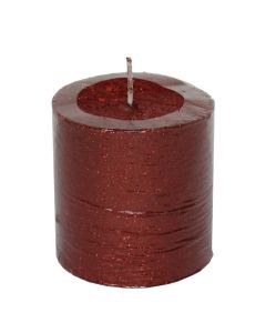 Decorative candle, paraffin, red, 7x7 cm, 1 pc
