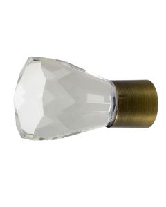 Knob for curtain rod, Zaffiro, metallic, bronze, dia 16 mm
