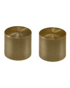 Knob for curtain rod, Tappo, metallic, bronze, dia 16 mm