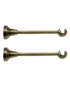 Support for curtain rod, Fissi, metallic, bronze, dia 16 mm
