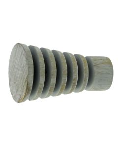 Knob for curtain rods, Cono 3D, metallic, white, dia 20 mm