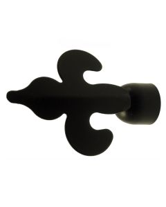 Knob for curtain rods, Giglio, metallic, black, dia 20 mm