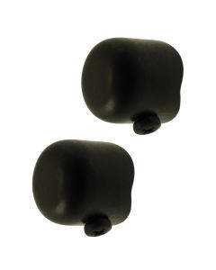 Knob for curtain rods, Tappi, metallic, black, dia 20 mm