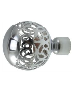Knobs for curtain robs, Pomolo, metallic, chrome, dia 20 mm