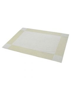 Place mat, PVC, white, 30x45 cm
