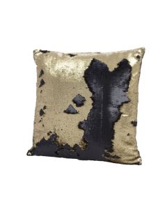 Decorative cushion, gold / black, 45x45 cm