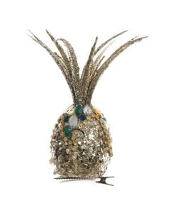 Festive decorations for trees, foam, gold, 8x23 cm