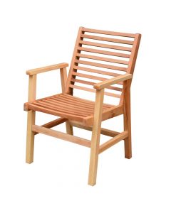 Karrige me krahë, dru ahu, natyrale, 50.5x50xH88 cm