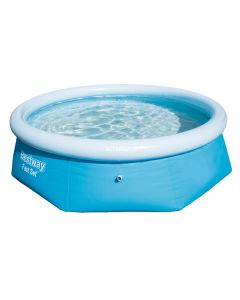 Inflatable circular swimming pool, plastic, blue, dia 244x66 cm
