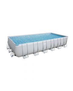 Swimming pool, Bestway, PVC / metal, filter pump, gray, 732x366x132 cm