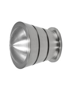 Metal finish for curtain rod, D28 mm