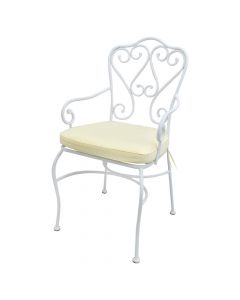 Romantica Chair Set, metal, white + polyester shelves