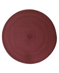 Placemat, round, pp, wine red, ø38 cm