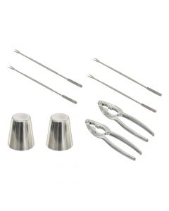 Sea food, set of 8 pcs, stainless steel, silver, clamp: 15 cm
pot: ø3.5 cm
spike: H17 cm