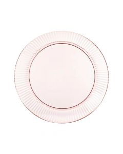 Plate, polystyrene, pink, ø23 cm