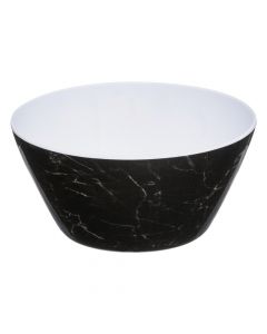 Salad bowl, black/white, ø25 xH12 cm