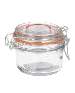 Storage jar, glass, clear, Ø8.5 xH7 cm, 125 ml