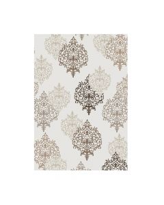 Zara carpets,  classic, heatset,  white with brown elements,  133 x 190 cm