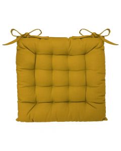 Shilte karrige, me lidhëse, verdhë, pambuk, 38x38