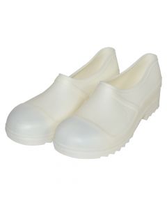Këpucë plastike me qafa, PVC/çelik , e bardhë, Nr.38