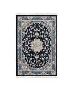 Persian carpet, 100% acrylic, dark blue with different colors, 150 x 220 cm
