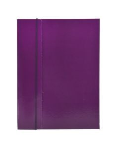 Folder with elastic, A4+, paper, lilac
