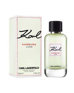 Eau de toilette (EDT) for men, Hamburg Alster, Karl Lagerfeld, glass, 100 ml, green, 1 piece