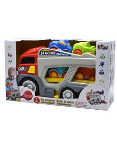 Set kamion dhe makina lodër për fëmijë, plastikë, 16x44x25 cm, mikse, 5 copë