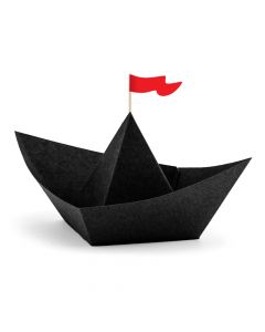 Anije dekoruese,"Piratesh", karton, e zezë, 19x10 cm, 6 copë