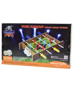 Soccer board game, wood, 40x24.5x7 cm, brown and green, 1 piece